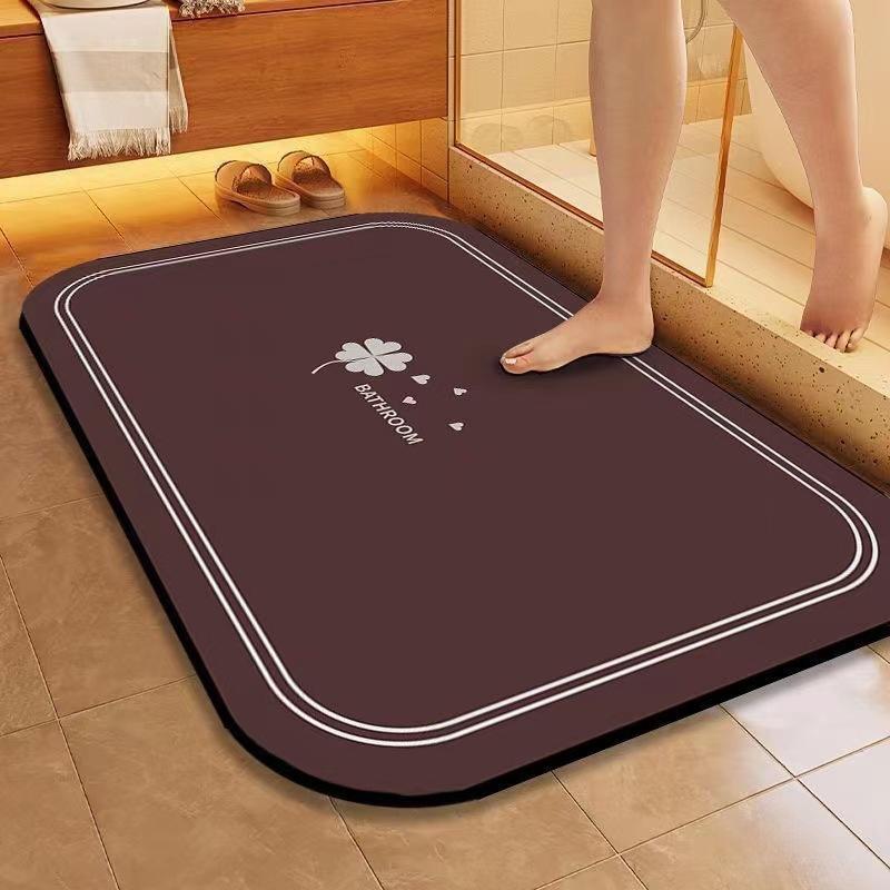 50*80 Diatomitové rychleschnoucí koupelnové předložky - Protiskluzový absorpční koberec s geometrickým vzorem pro sprchové kabiny a vstupní předložky do koupelny