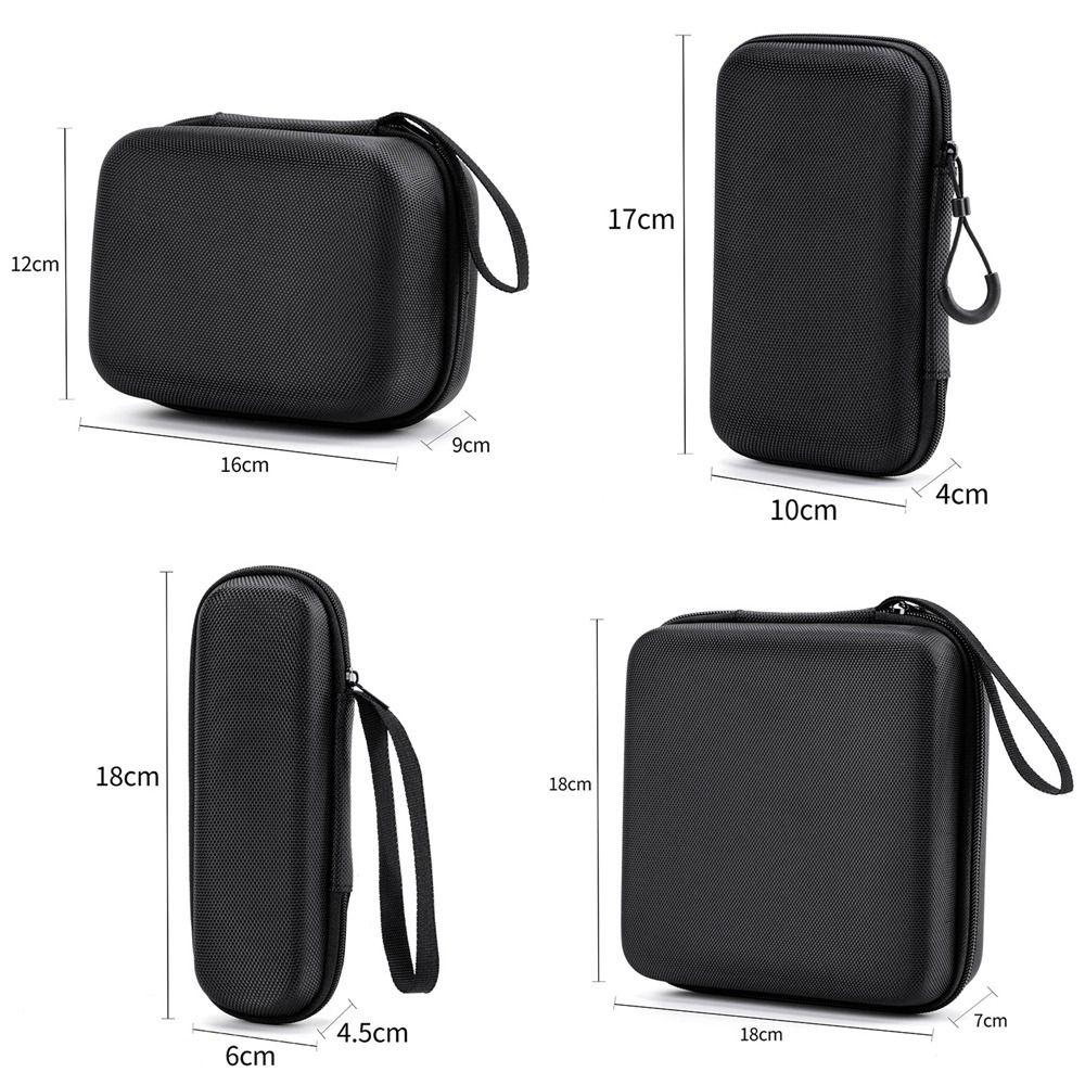 Durable Hard Shell EVA Storage Box Mini Black Pouch Carrying Bag Portable Small Bag Digital Accessories