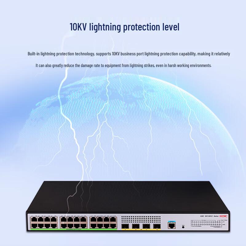 H3C S5130V2-28P-HPWR-LI Gigabit PoE+ Managed Switch