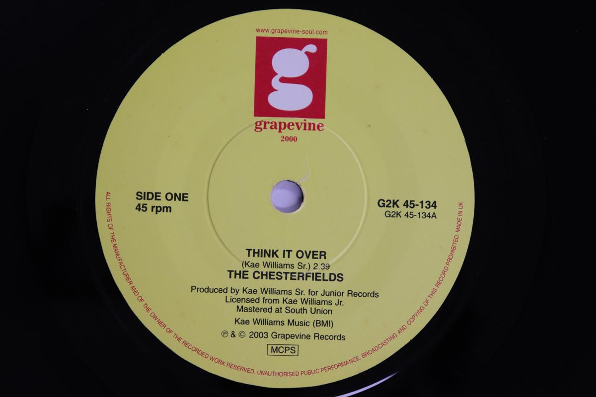 

7inch Record CHESTERFIELDS M.R.S. BAND Think It Over Why Did You Leave M G2K45134 GRAPEVINE 2003 UK SoulFunk Used