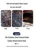 Rechargeable Stainless Steel Electric BBQ Brush with Light & Food-Grade Cleaning Roller