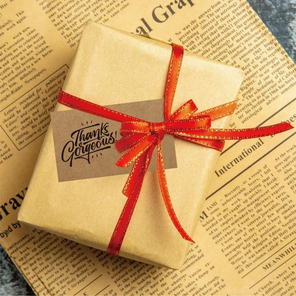 50 Pcs/set "Thank You" Greeting Cards 90*54mm Rectangular Thick Kraft Paper Cards Festival Gift Cards