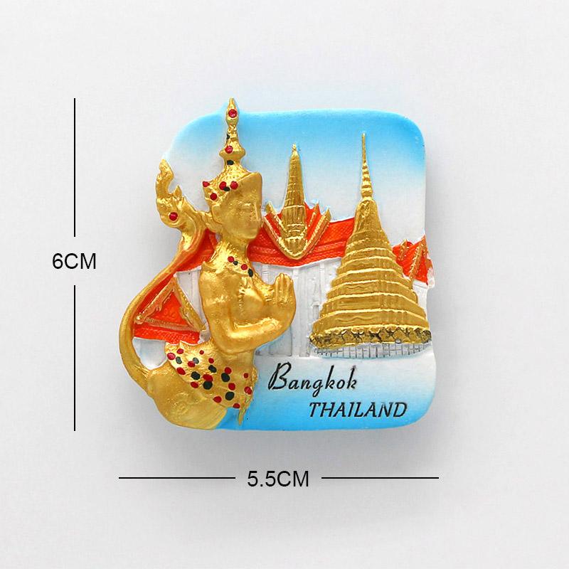 Thailand Pattaya Elephant Shrimp Soup 3D Magnetic Refrigerator Paste Souvenir Bangkok Fridge Magnets Collection  Home Decoration