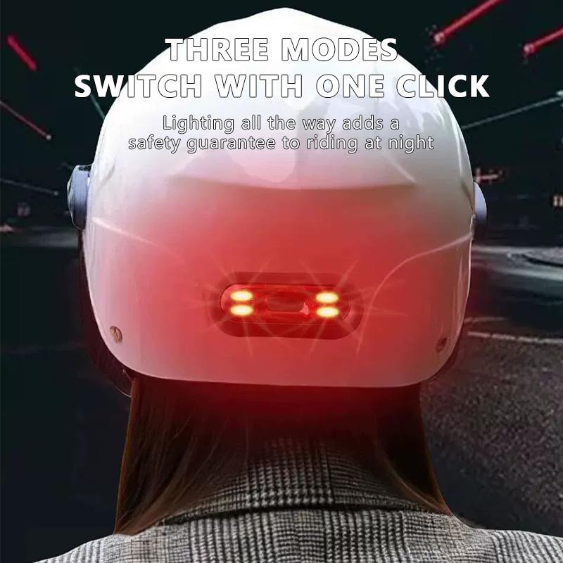 SEAMETAL Motorcycle Helmet Warning Signal Light Night Riding Tail Light Helmet Smart Light