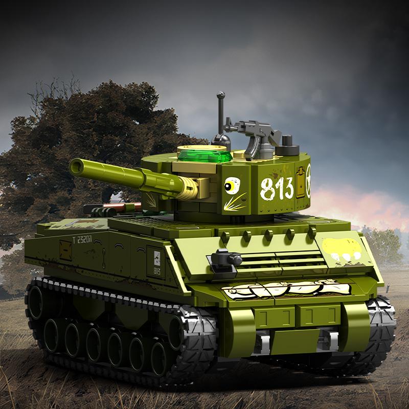 Non-Toxic Sembo Block Tank Series Battle Tank Assemblage Building Blocks Moc Military Vehicle Soldiers Model Bricks Kids Toy Children Gifts