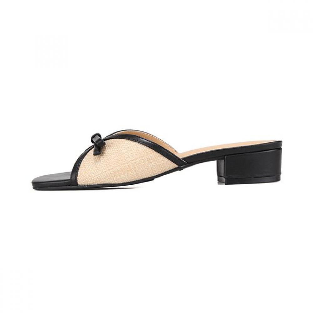 Barbara Women Rafia Fabric Casual Mule Sandals 3cm 2 Colors Bbj308