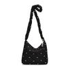 Autumn and Winter New Lightweight Cotton Clothes Bag Women's Rhombus Casual Pleated Shoulder Bag Large-capacity Commuting Messenger Bag