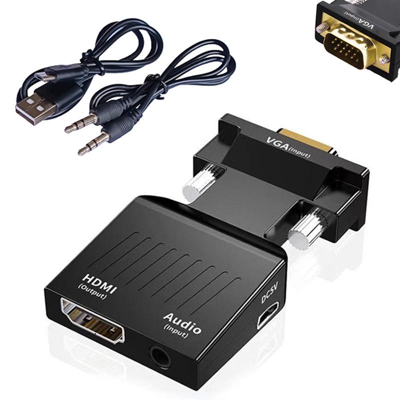 VGA to HDMI Adapter Converter Cable for Monitor/TV Display