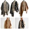 Thick Faux Cashmere Scarf Retro Women Wraps Elegant Lady Stoles  Winter Season