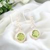 Natural Peridot Gemstone 925 Sterling Silver Jewelry Dangle/Drop Earrings 1.67" CE-14-5
