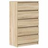 VidaXL Commode, Buffet with 5 Drawers, Storage Cabinet, Living Room Bedroom Furniture, Modern, Oak 823019