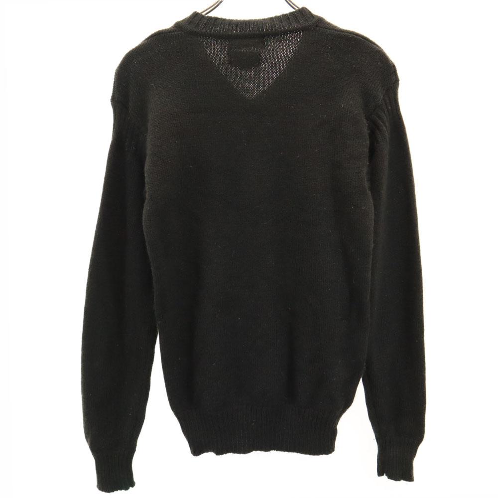 Yves Saint Laurent 80s Wool Vintage Long Sleeve V Neck Sweater S Knit Men's Used