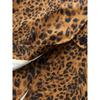 Spring and Autumn New Women's Fashion Leopard Print Coat Long Sleeves Hidden Buckle Lapel Overcoat Pocket Vintage Street Windbreaker