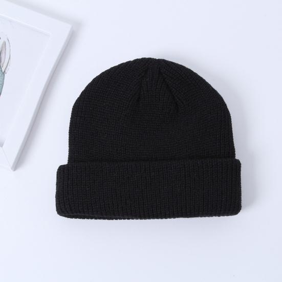 Winter Warm Unisex Soft Knitted Beanie Hat Solid Color Street Outdoor Sport Cap