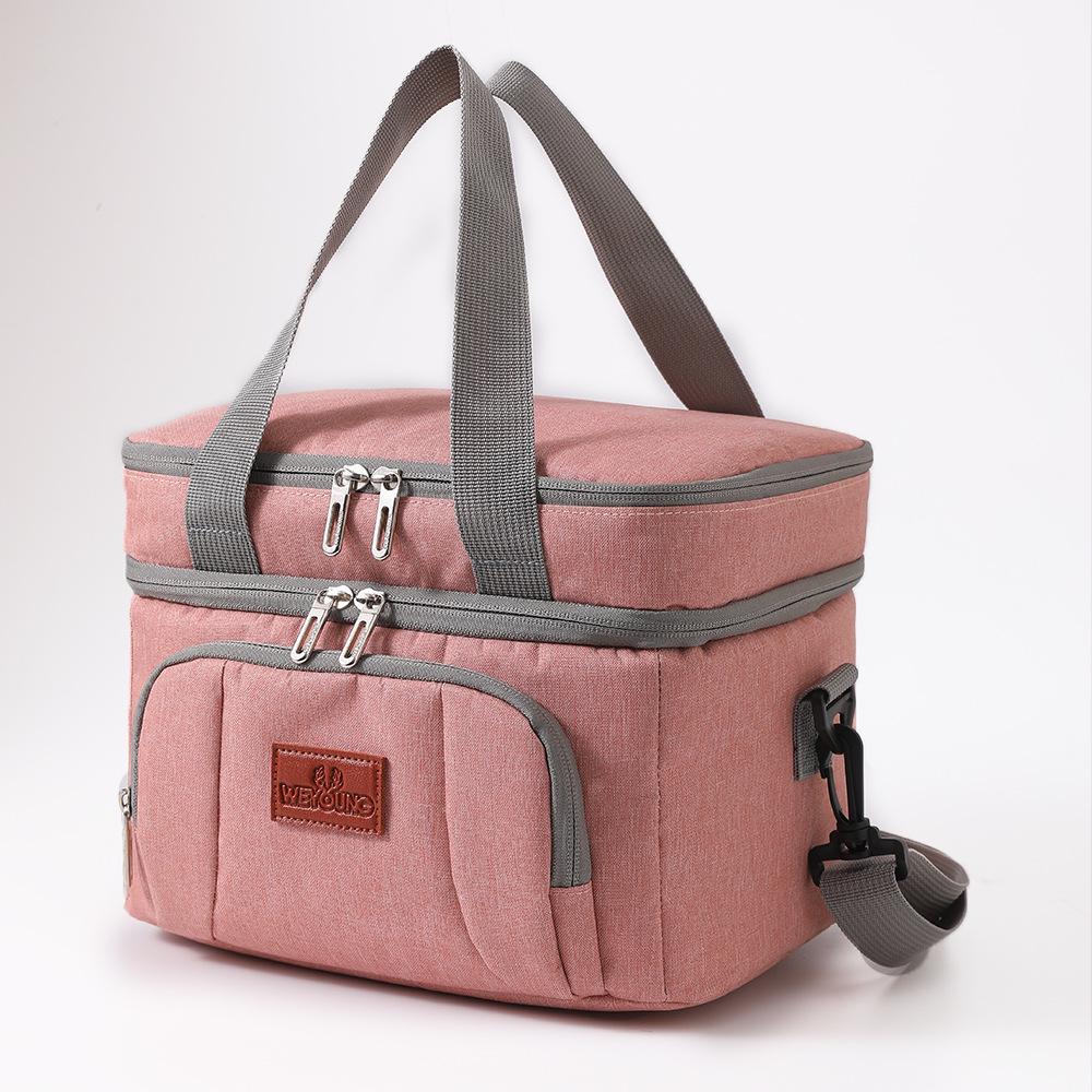 Double-Layer Waterproof Insulated Picnic Bag with Aluminum Foil Lining