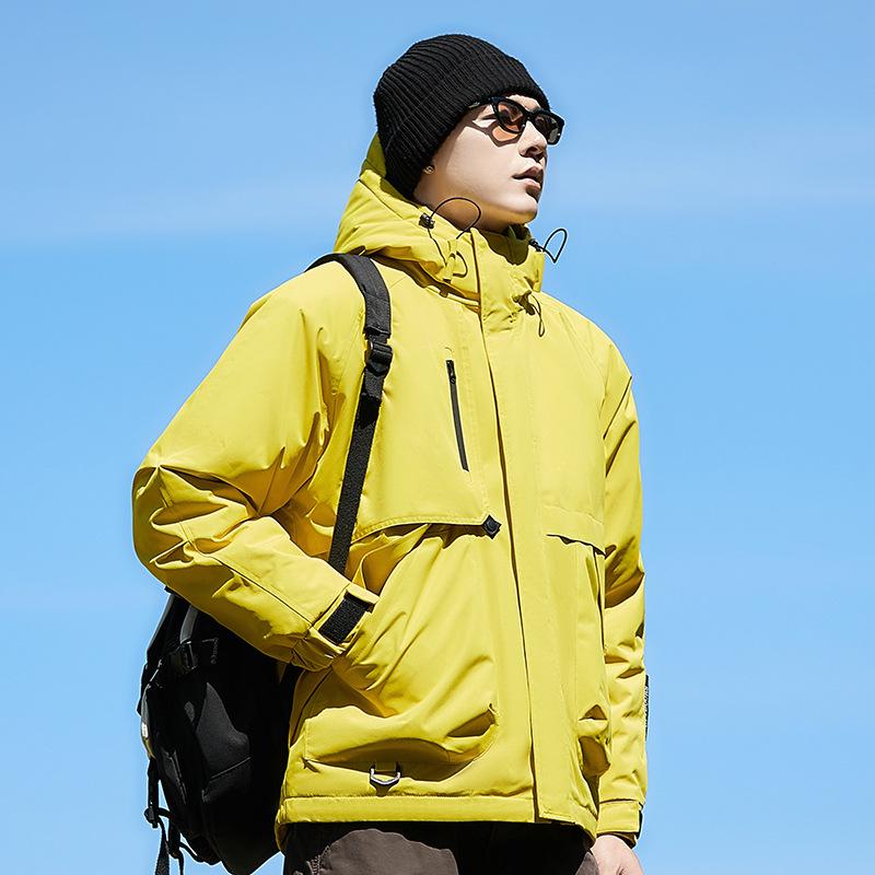 2025 Men s High-Quality Cotton Jacket: Warm, Fashionable, Windproof Stand-Up Collar Winter Outerwear Medium золотой
