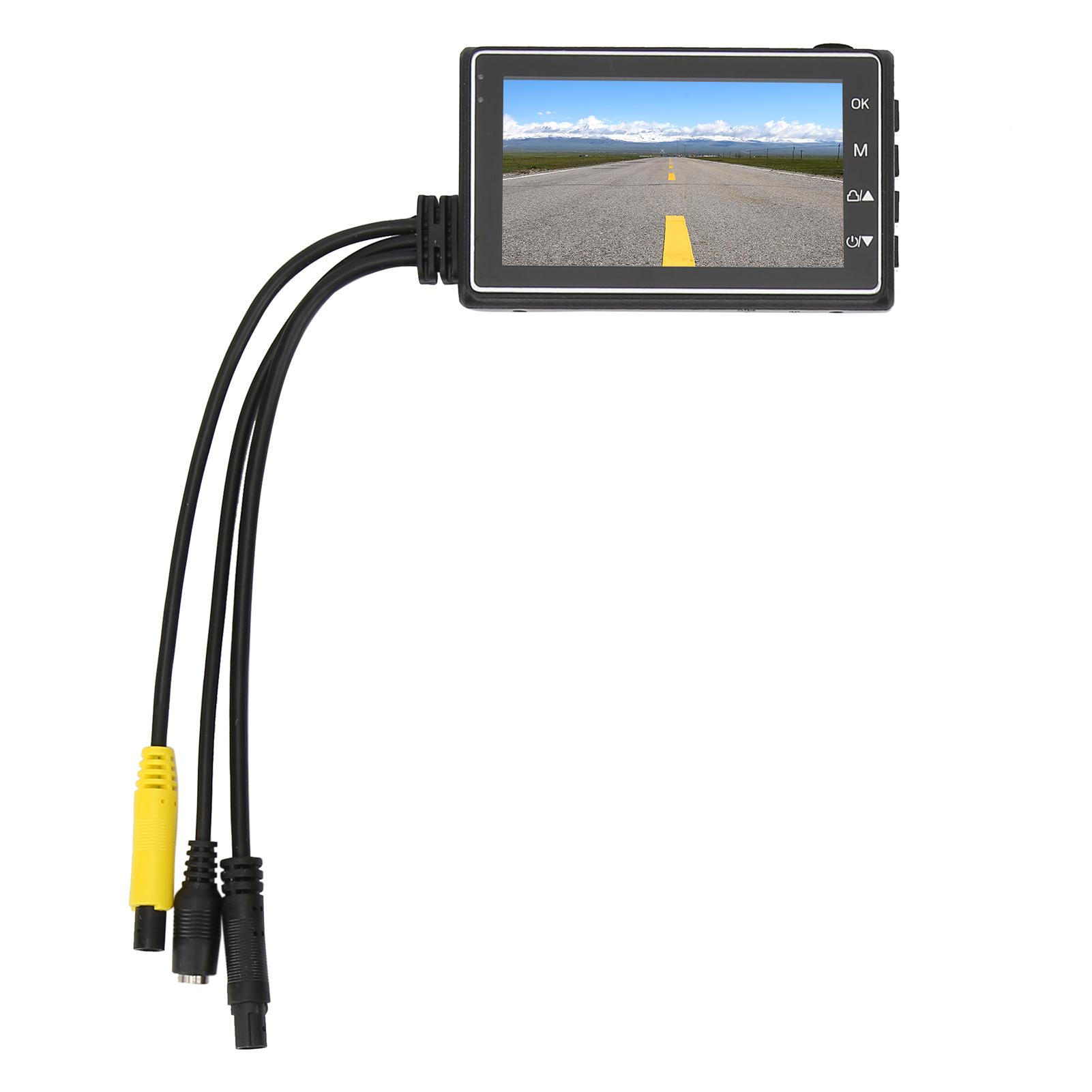 

Мотоциклетный видеорегистратор для вождения, двойная камера, передняя и задняя камера 1080P + 720P, аксессуары для мотоциклов