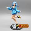 Anime Re Life In a Different World Rem Blue Hooded Clothes PVC Figure Toy Gift