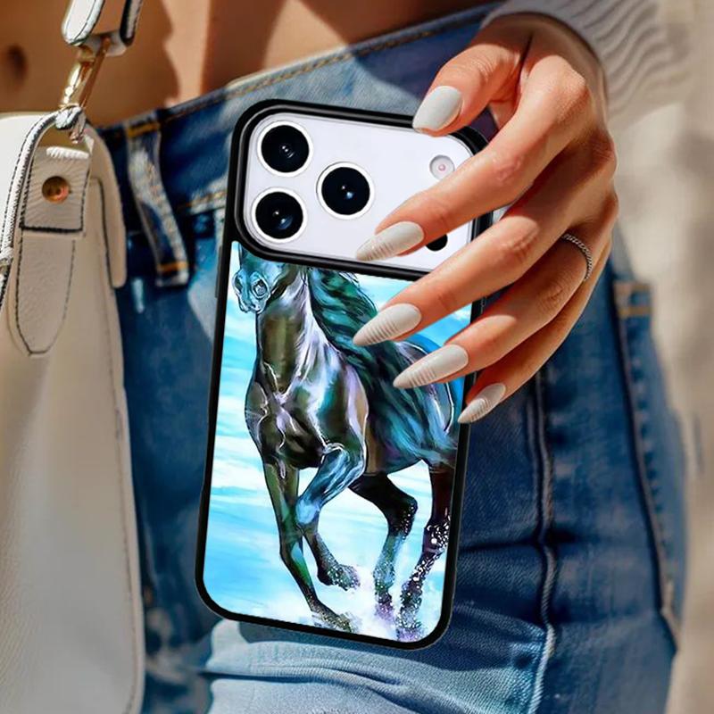 Abstract Horse Phone Case For iPhone 17 Air 14 15 13 12 Max Cover For Apple 14 15 16 16e 11 Pro Max Plus Coque