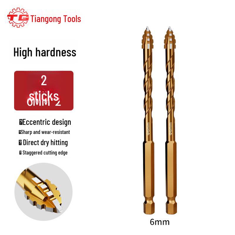 Tiangong High-Hardness Serrated Eccentric Drill Bit for Tile and Concrete