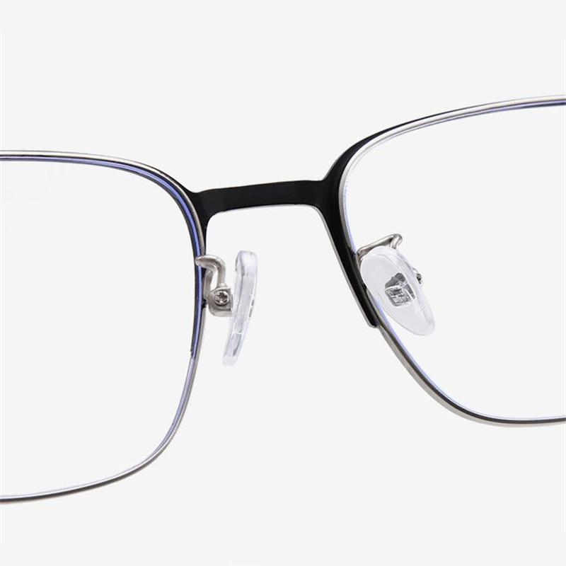 Anti Blue Rays Square Nearsighted Glasses Men Metal Computer Student Shortsighted Eyeglasses Prescription 0 -0.5 -0.75 To -6.0