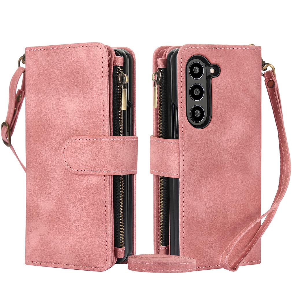 Applicable to Samsung Galaxy Z Fold 6Dreamy Texture Nine-Card Wallet Fold5Card slot flip leather case