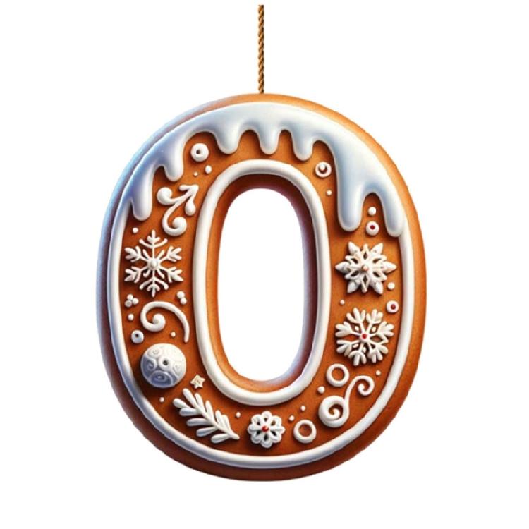 Child Safe Acrylic Christmas Letter Ornament Gingerbreads Homes Decors For Car Homes Decoration Holiday Party Accessory