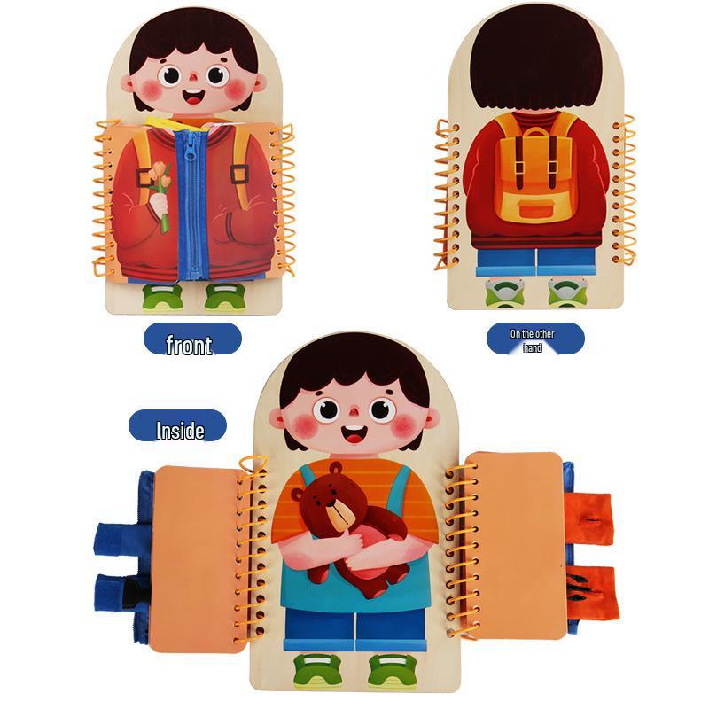 Kids' Montessori Multi-Layer Busy Board: Early Education Dressing Practice Tool