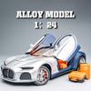 1/24 Bugatti Atlantic Luxus-Sportwagen Legierungsmodell, Simulierter Ton und Licht, Bemalte Innenausstattung, Restaurierte Details, Schreibtisch-Dekorationen