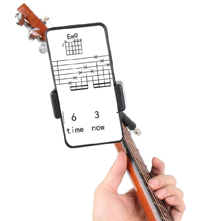 Adjustable Roll Slides Gliders Capo Guitar Phone Holder for Mobile Phones, Action Cameras Bass Attachment Tones