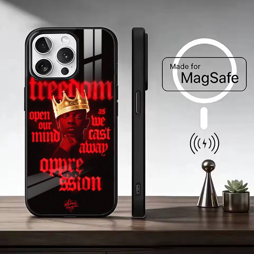 K-Kendrick Lamar Rapper Phone Case For iPhone17,16,15,14,13,12,11 Plus,Pro Magnetic For Magsafe Wireless Charging