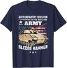 US Army 24th Infantry Division 197th Brigade Veteran Pride TShirt 100 Cotton ONeck Short Sleeve Summer Casual Mens Tshirt
