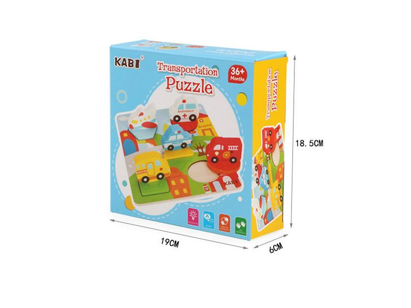 Wooden 3D Animal Puzzle Board - Early Education Toy for Preschoolers