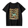 Fashionable Round Neck Short Sleeve Work Clothes Printed Tops For KID Summer Tops