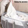 Foldable Laundry Basket Mesh Dirty Clothes Storage Basket with Handle for Home