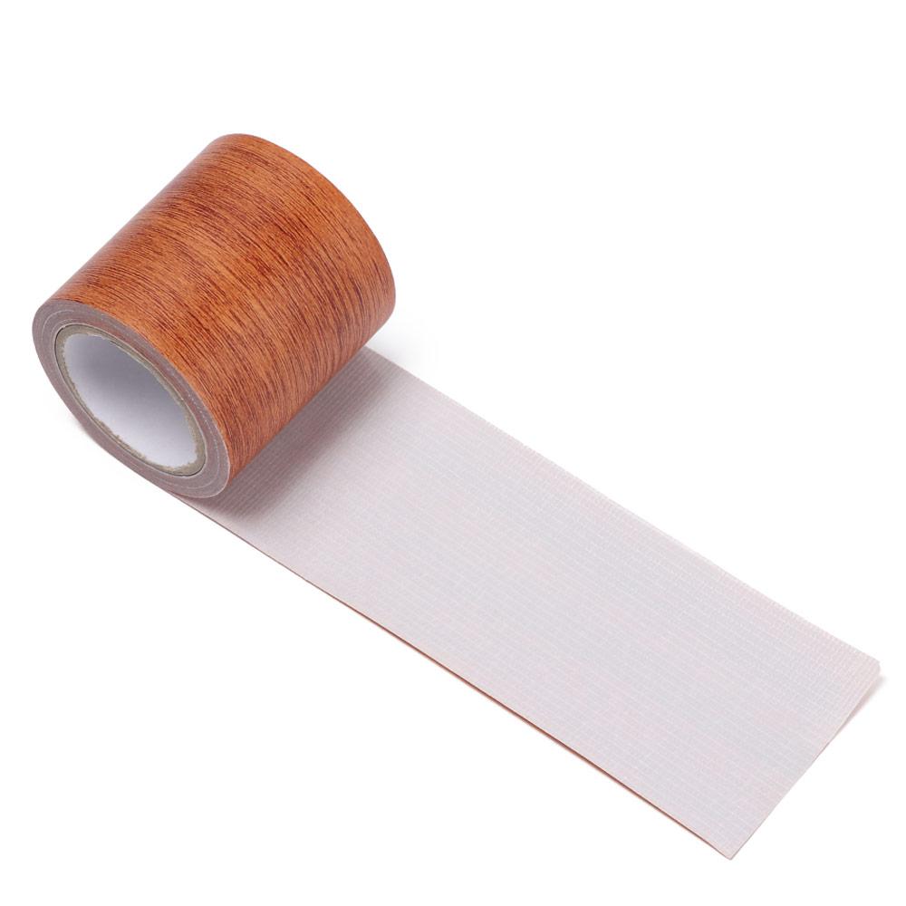 5M/Roll Furniture Tape Realistic Wood Grain Repair Adhensive Duct Tape Floor Renovation Skirting Line Sticker Home Decor