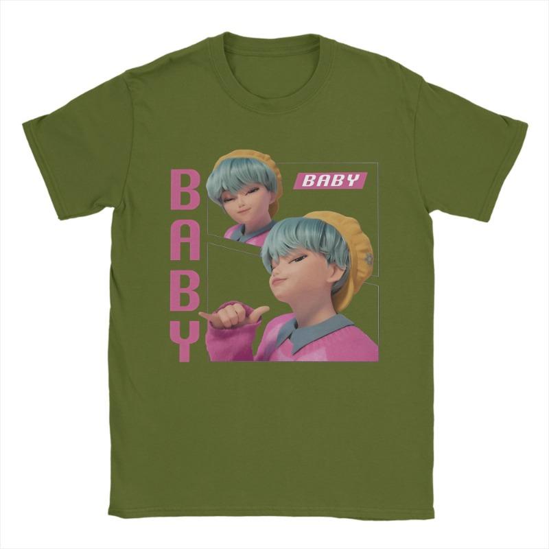 Baby Saja Kpop Demon Hunters Cotton T-Shirt For Couple Summer  Street Style T-Shirts O Neck Tees Oversized Dropshipping Clothing