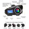 Motorcycle Helmet Intercom Bluetooth Headset,Helmet Intercom Headphones with LED Screen,Illumination,FM Radio,IP67 Waterproof,Voice