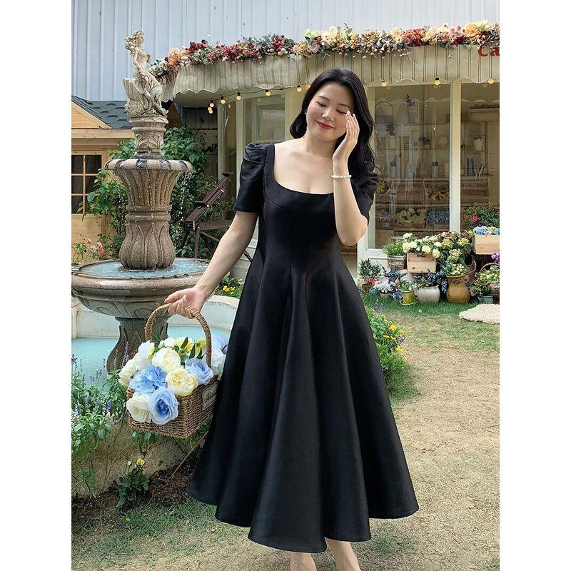 Plus Size French Style Temperament A- Line Classy Dress