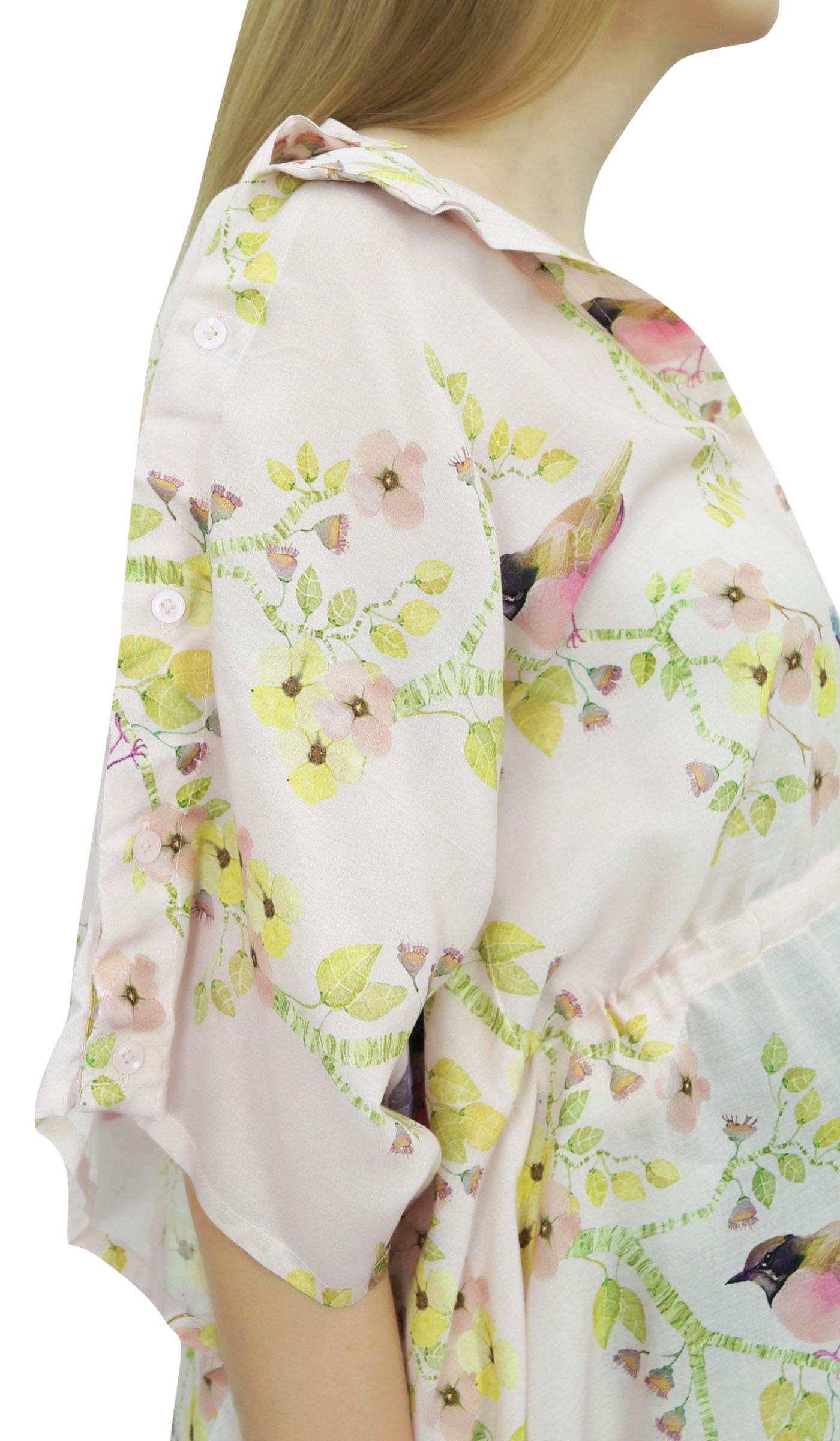 

Bimba Moms Black Printed Maternity Kaftan With Drawstring Waist Maxi 8 світло-рожевий колір