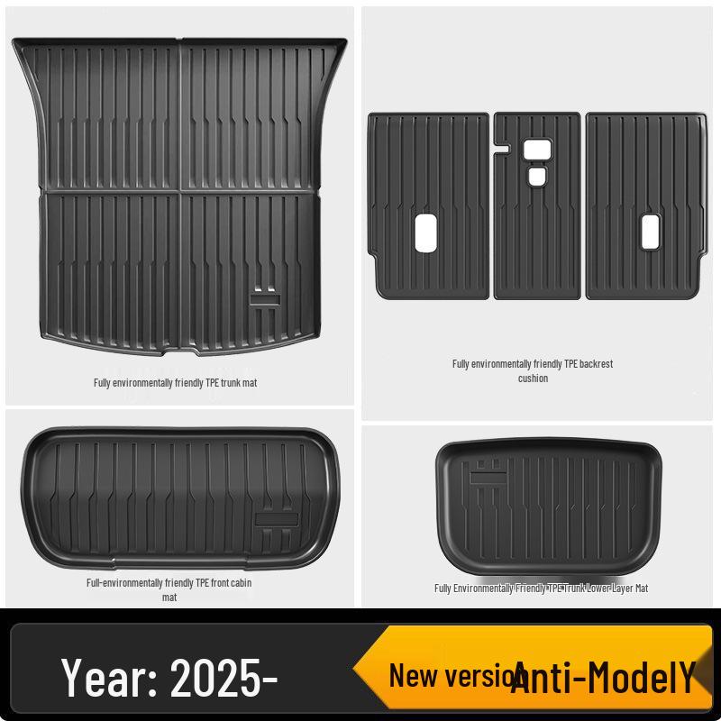 Tesla Model 3/Y Floor Mats & Trunk Mats: New Eco-friendly 3D All-Weather TPE Design