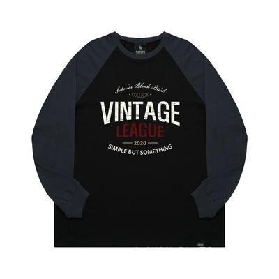 BLANKBRICK Vintage Raglan Long Sleeve Black