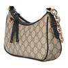 Gucci GG Emblem Double G All Over Print Design GG Coated Fabric Shoulder Bag Small Women Shoulder Bag Beige Dark-Brown 847447-FAD6L-9741
