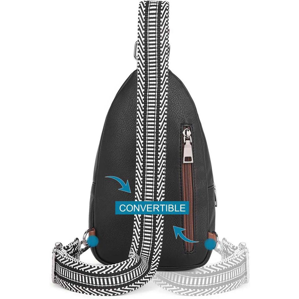 1Pc Fashion Women Sling Backpack Ladies Chest Pack Daypack Crossbody Bum Bag Shoulder Bag