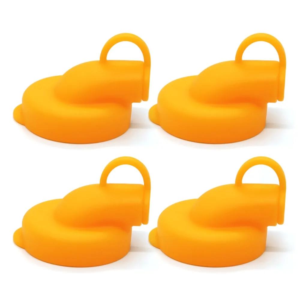 4Pcs Replacement Milk Bottle Caps Silicone Leak Proof Milk Cup Lids Spare Parts Reusable Bottle Cap Cover for Stanpac & Libbey