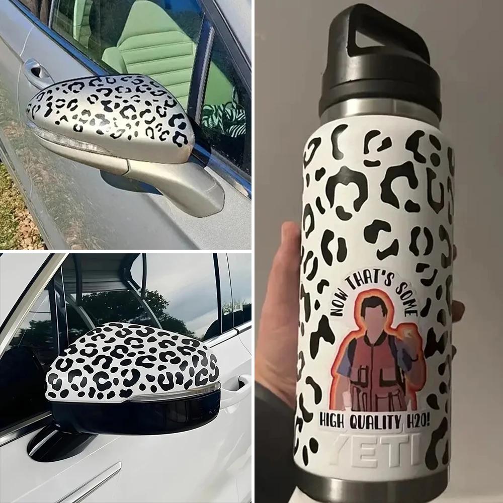 Naklejki Samochodowe z Nadrukiem Pantery Naklejki na Samochód Wodoodporne Dekoracyjne Akcesoria Samochodowe DIY Naklejka Winylowa na Lusterko Wsteczne Samochodu Okna