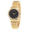 Casual Quartz Wristwatch Alloy Band Ladies Dress Watch Fashion Diamond Inlaid Watch  Women's