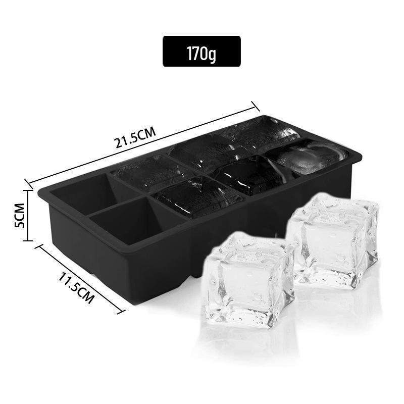 Silicone Ice Cube Tray with Lid for Large Cubes & Balls, Ideal for Home Bars