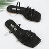 Women Fashion Flats Open Toe Sandals Comfortable Casual Shoes Snake Tie Slippers
