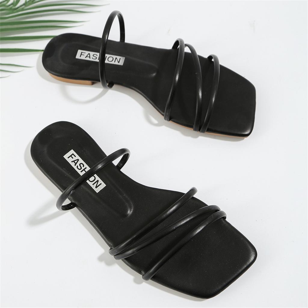 Women Fashion Flats Open Toe Sandals Comfortable Casual Shoes Snake Tie Slippers